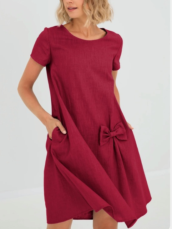 Le Muse Dresses & Skirts - Le Muse Cerise Pink Short Sleeve Summer Kiss Swing Dress Size L